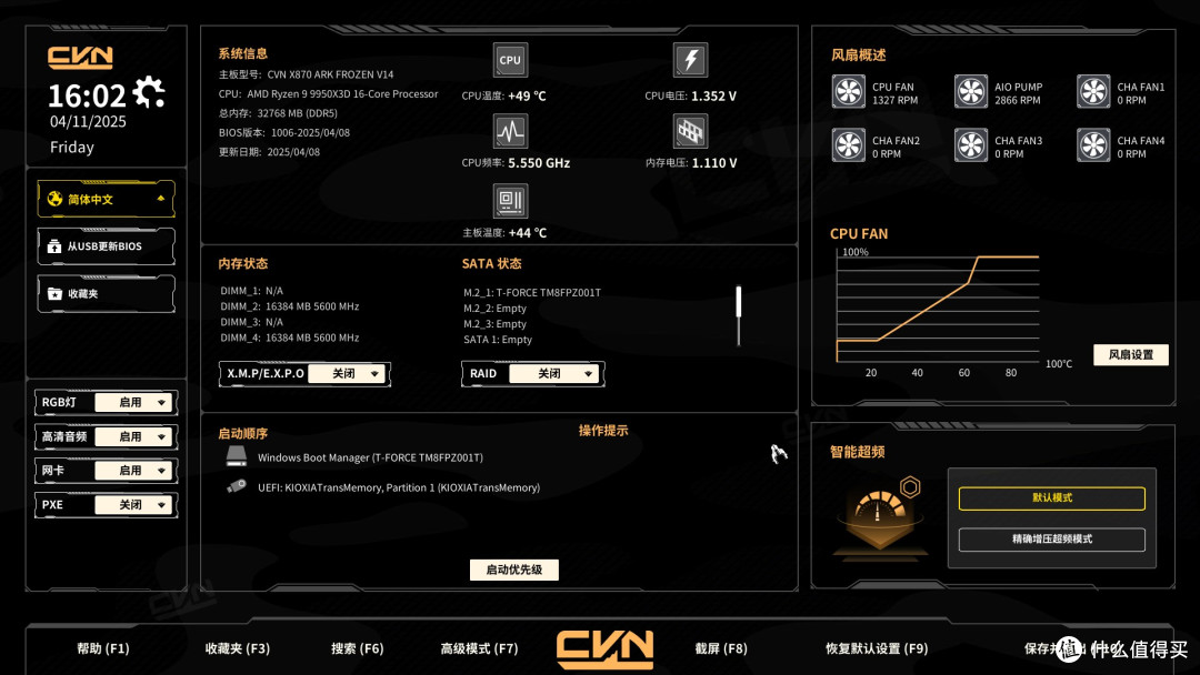 一键超频,游戏更省心,七彩虹CVN X870 ARK FROZEN方舟主板评测