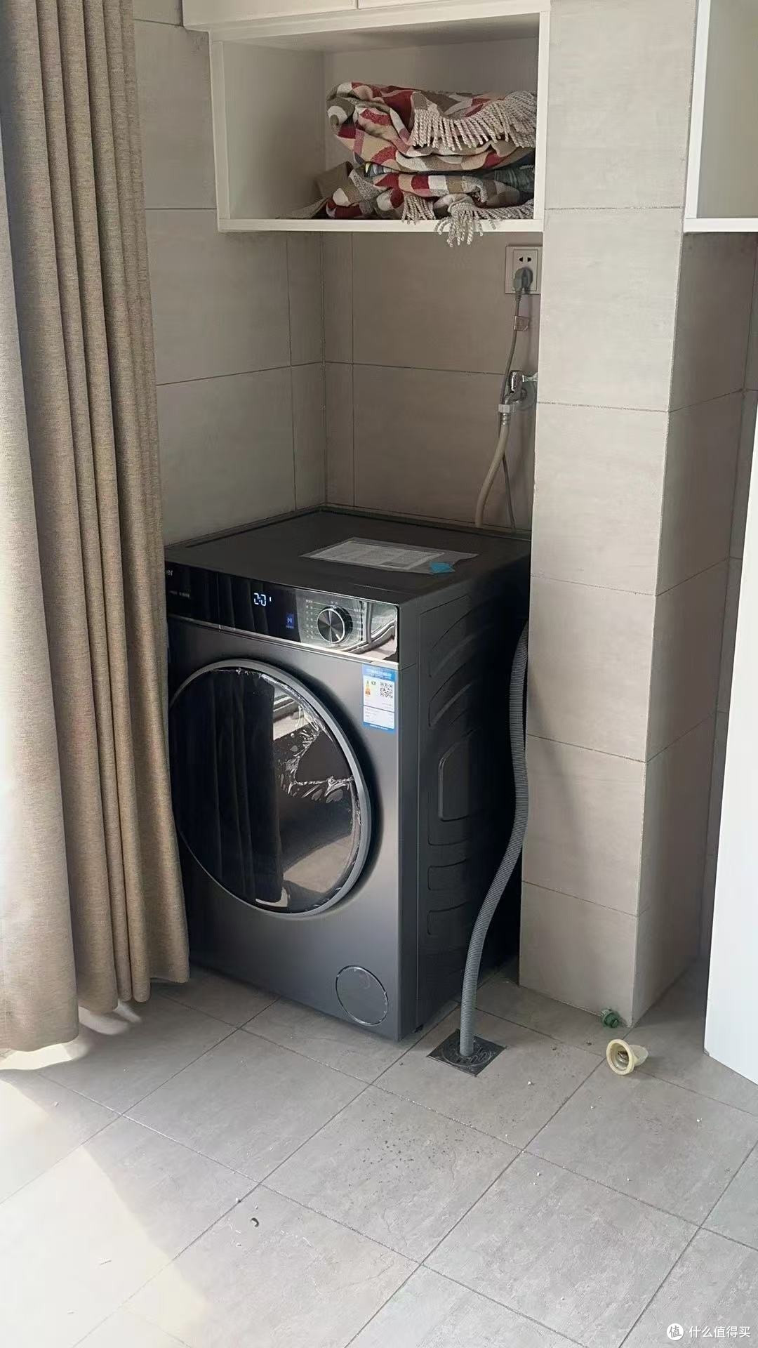 海尔10kg直驱变频滚筒洗衣机，家庭洗衣神器！