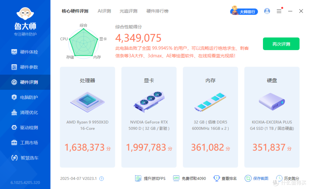 高颜值旗舰理财产品，影驰RTX 5090D星曜LunaOC显卡测评