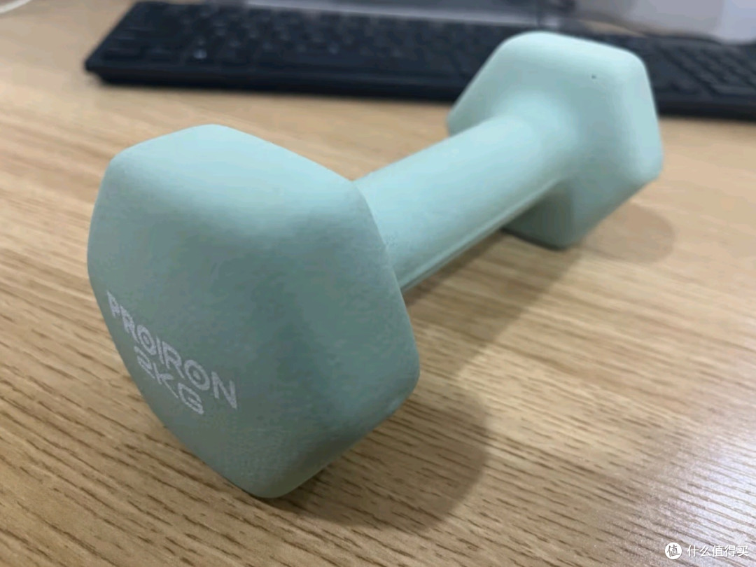 PROIRON普力艾浸塑哑铃:马卡龙绿3kg*2,开启家庭健身新潮流