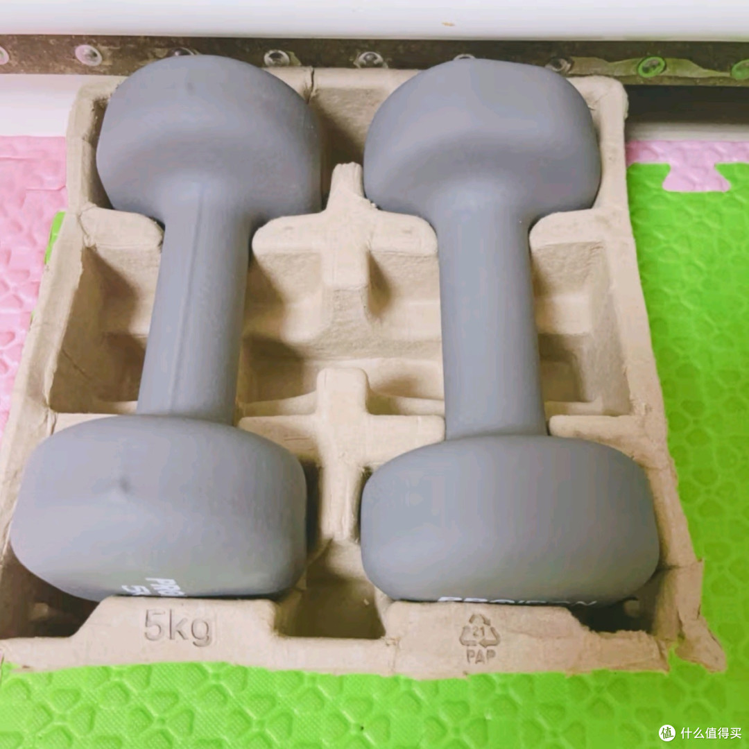 PROIRON普力艾浸塑哑铃:马卡龙绿3kg*2,开启家庭健身新潮流