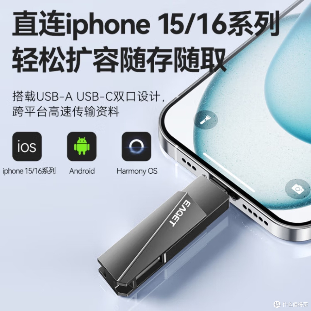 忆捷128GB双接口U盘：高速传输