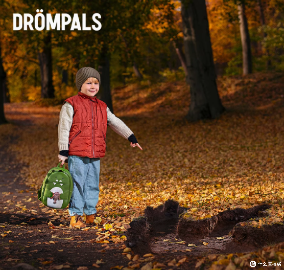 DROMPALS 旗舰店 classic 系列绿色恐龙儿童书包：萌趣与实用兼具