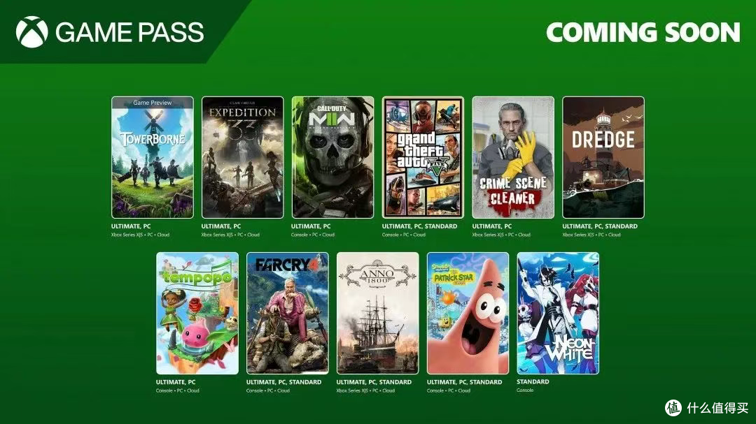 Game Pass 4月下旬游戏公布：给他爱5和33号远征队领衔