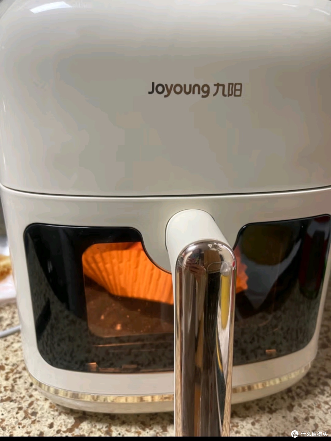 九阳(Joyoung)不用翻面 6L大容量空气炸锅 蒸汽嫩