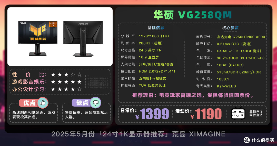 【24寸1K电竞显示器推荐】入门玩家闭眼冲系列!超稳实测不踩雷!