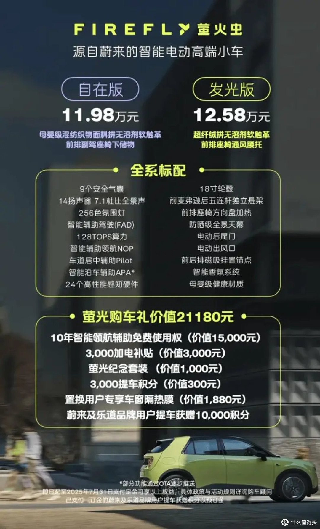 蔚来纯电小车 firefly 萤火虫上市,11.98 万元起
