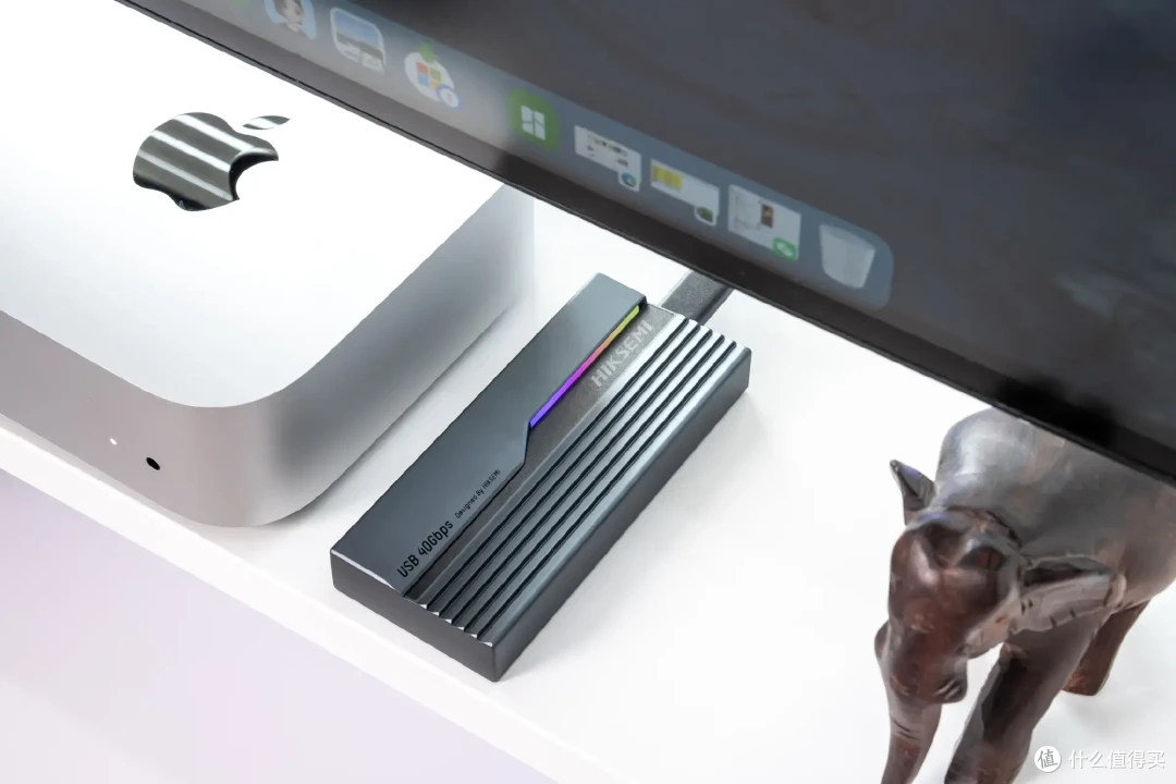 真USB4主控!Mac mini好伴侣,海康存储USB4 SSD硬盘盒体验