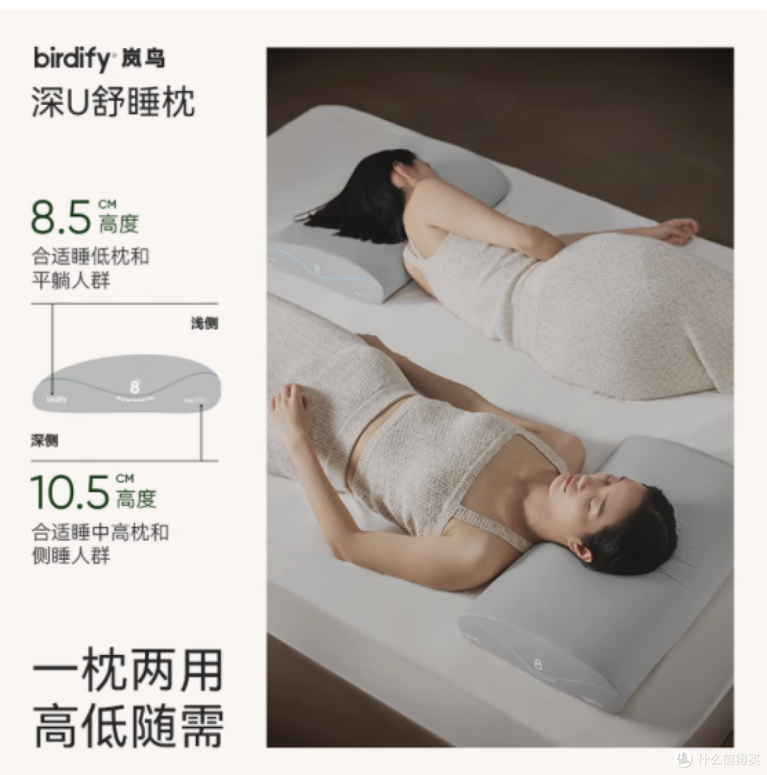 告别睡眠困扰,拥抱舒适深眠 ——birdify 深 U 舒睡枕头