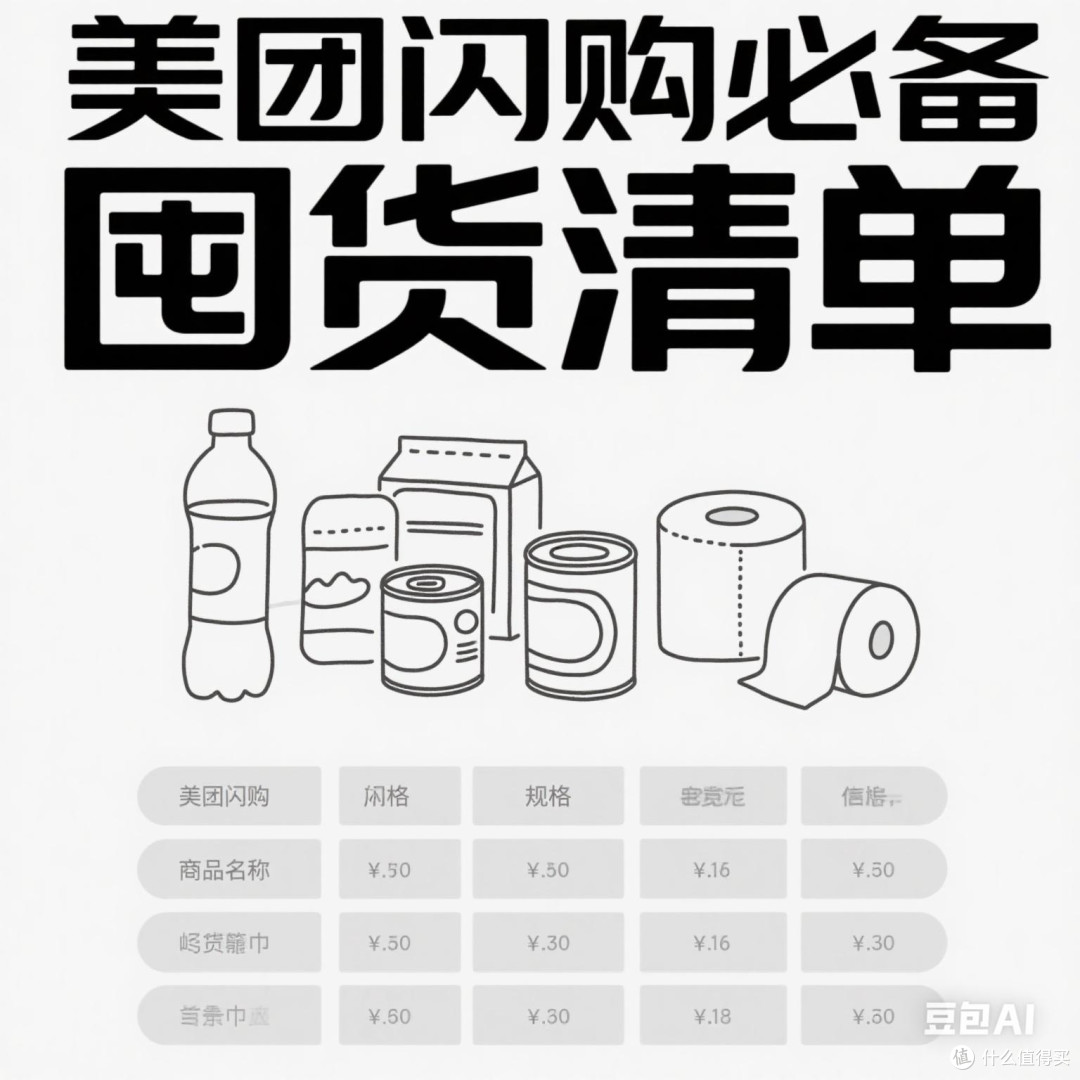 美团闪购必备囤货清单