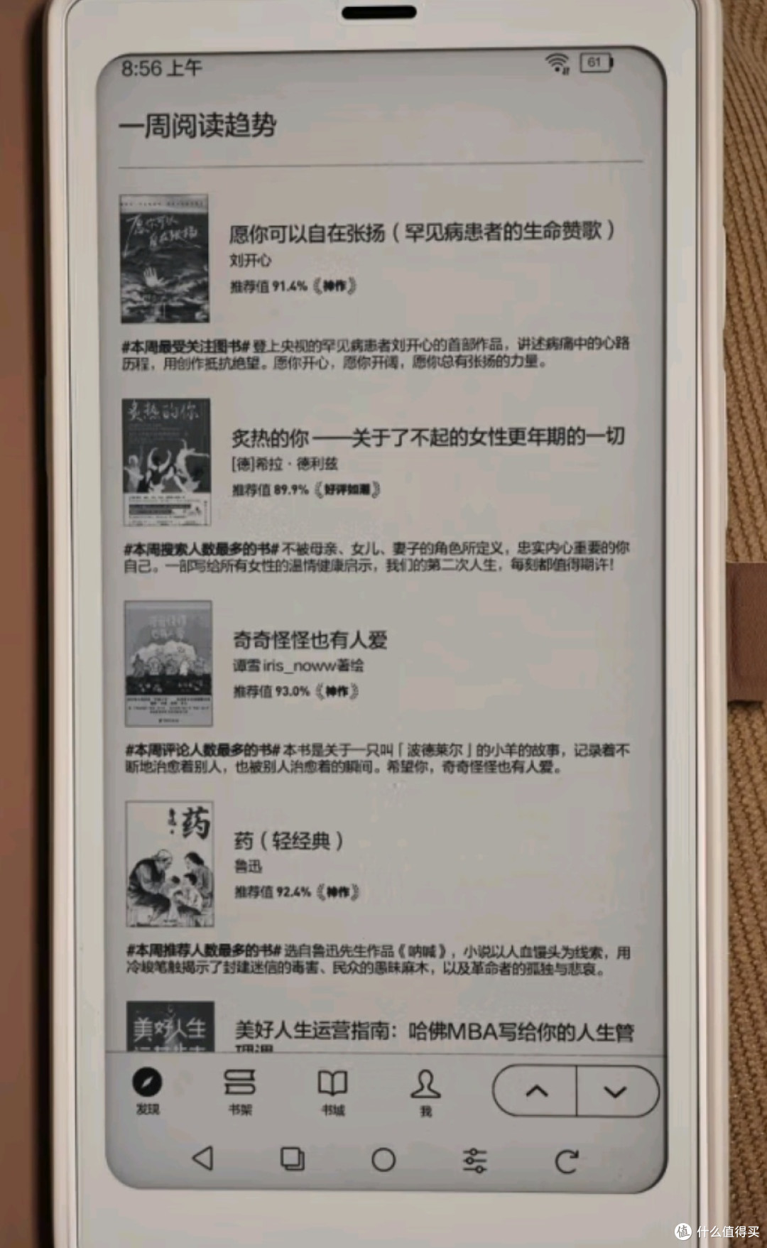 BOOX 文石P6小白马 6.13英寸墨水屏电子书阅读器 水墨屏电子书