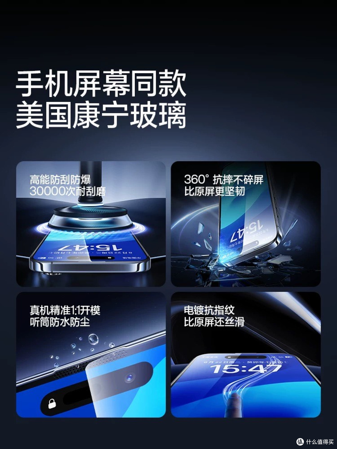 苹果16promax适用闪魔康宁膜