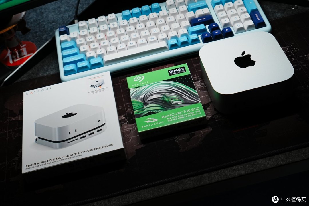 Mac mini扩容必备:SATECHI扩展坞底座+希捷酷鱼530 SSD固态硬盘