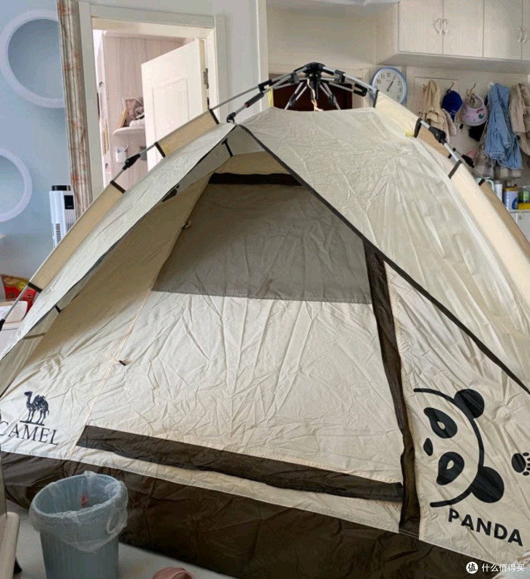 骆驼(CAMEL)户外熊猫自动帐篷便携式速开可折叠野餐野营装备