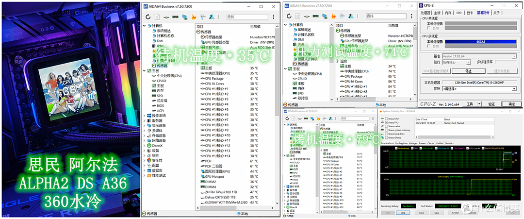分体磁吸屏显，强悍散热——zalman思民阿尔法2 DS 360水冷！