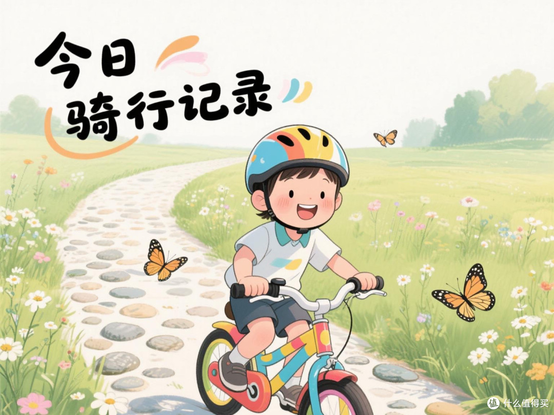 户外兜兜风,骑自行车运动记录。