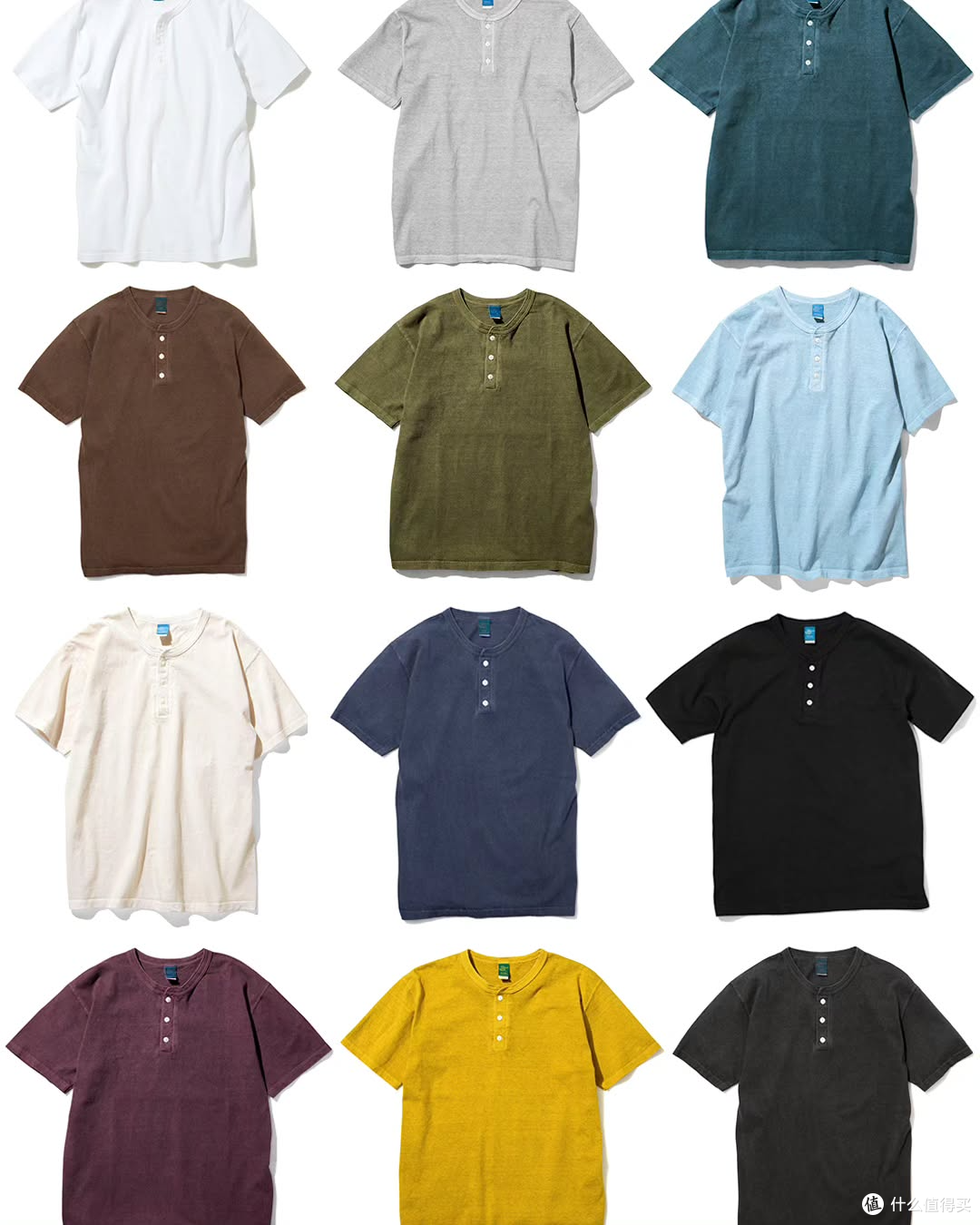 穿T恤太随意？穿衬衫又太累？试试“又man又有型”的亨利领T恤_男士T恤_什么值得买