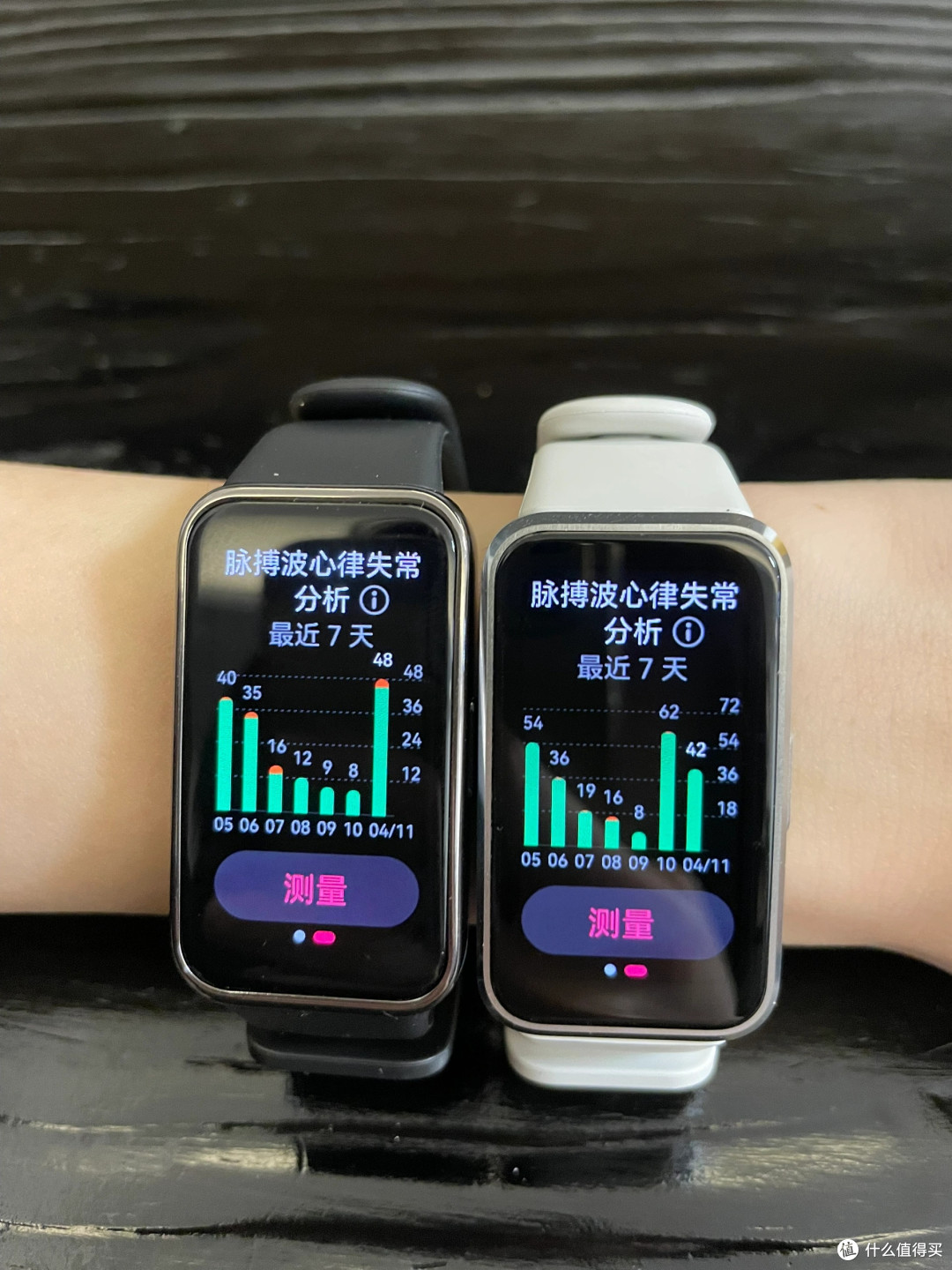 华为手环9与10佩戴及数据对比