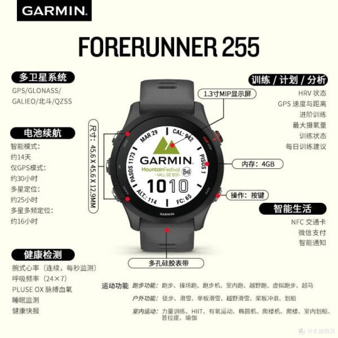 佳明 FR255 神秘灰:运动伴侣与贴心好礼