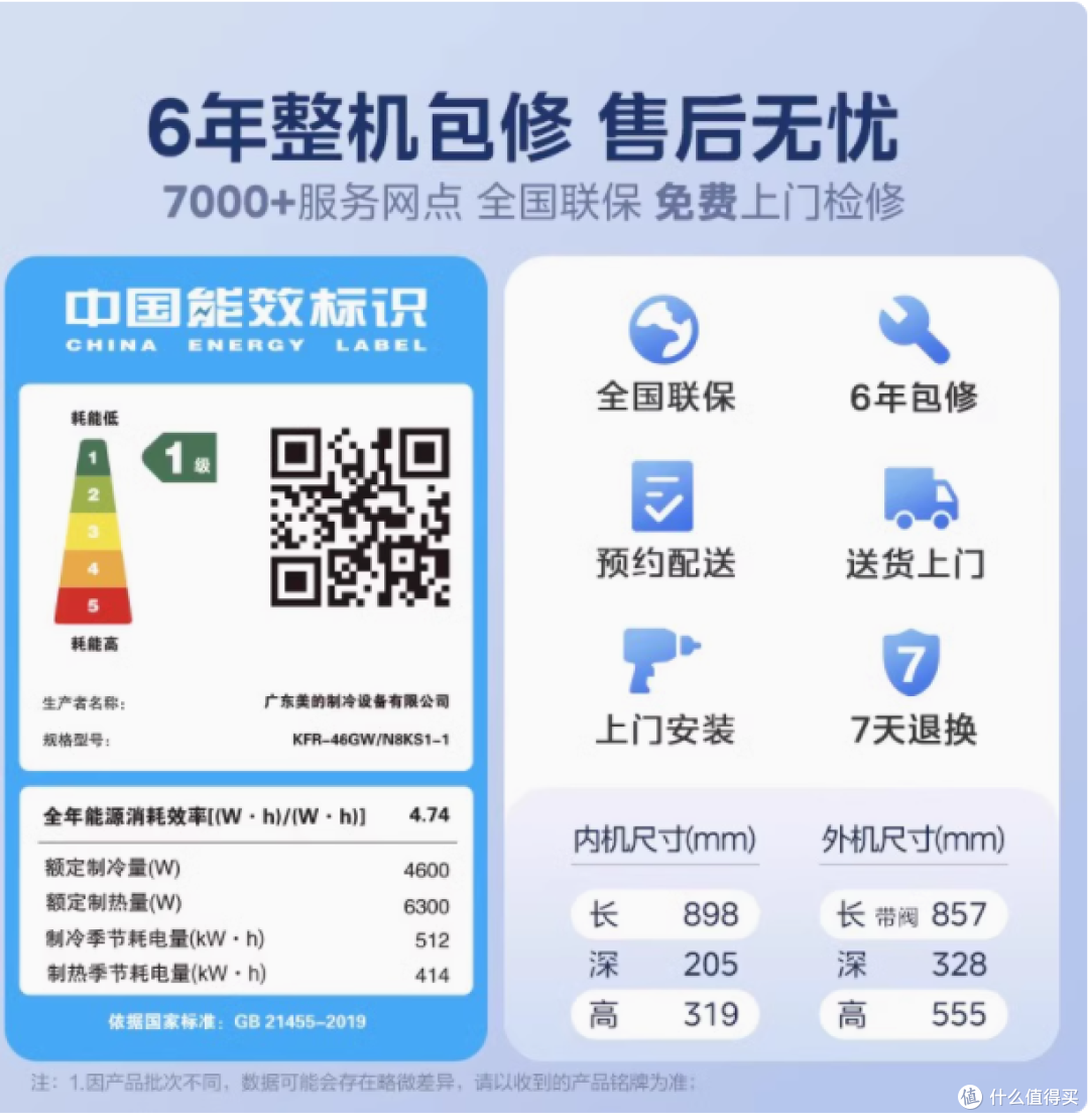 美的酷省电空调 KFR-46GW/N8KS1-1：挂机中的实力派