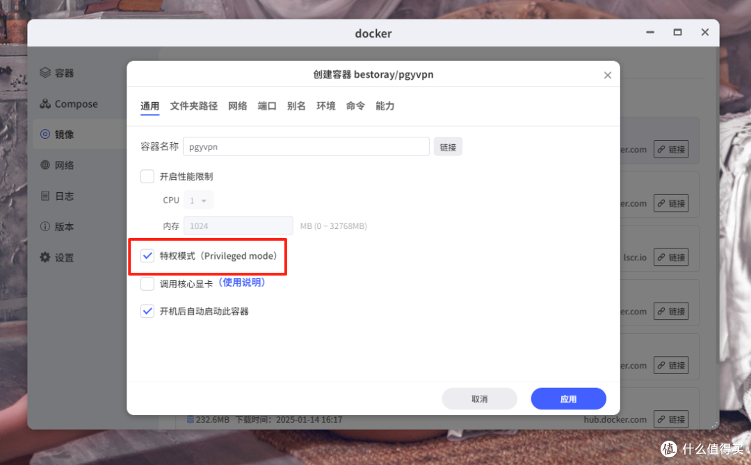 容器启动