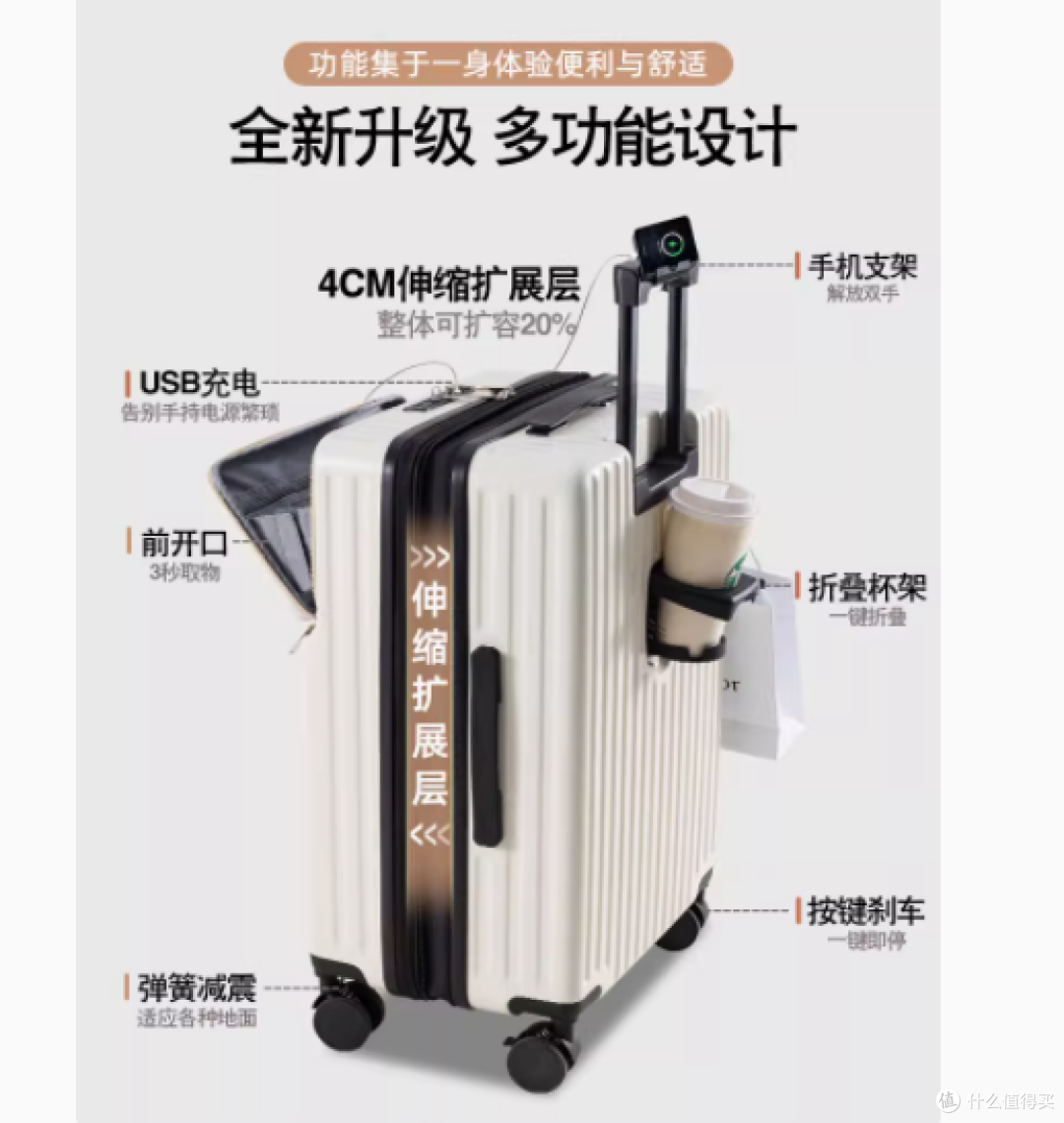 代喜路前开口行李箱：旅行的完美伴侣