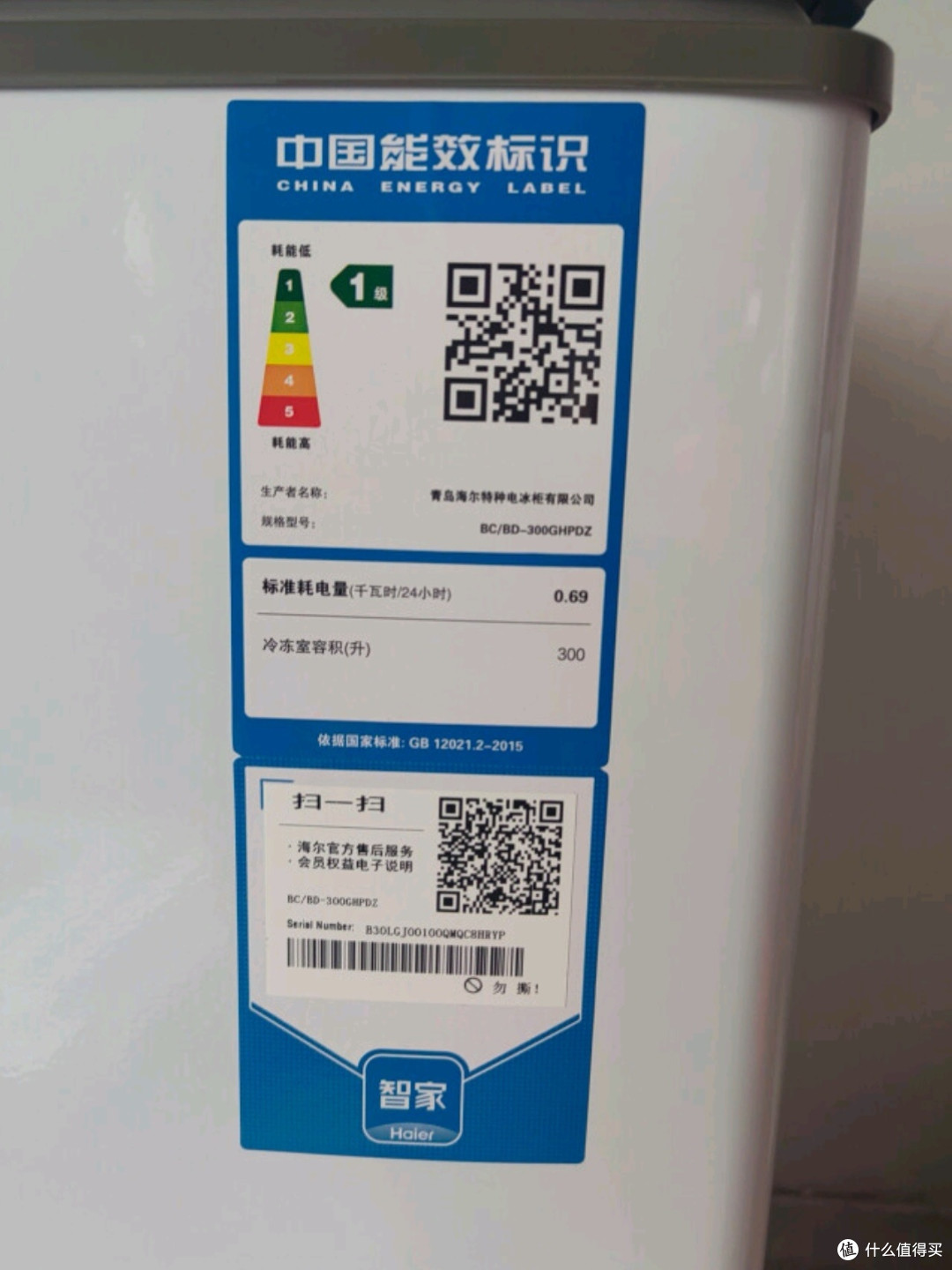 海尔300升深冷速冻冰柜:大容量储鲜与国家补贴的双重保障
