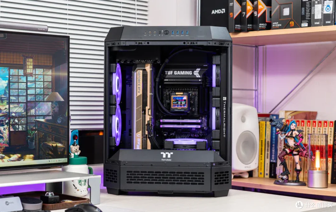八角笼中—TT Tower600 + 华硕B850M重炮手+索泰 5080AMP装机展示