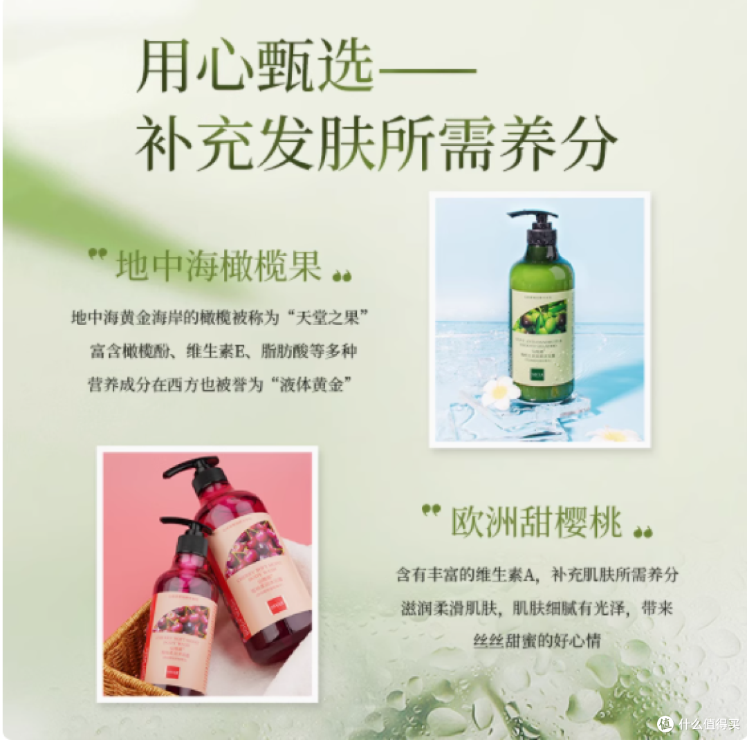 仙维娜橄榄去屑柔顺洗发露与樱桃沐浴露套装:洗护新选择