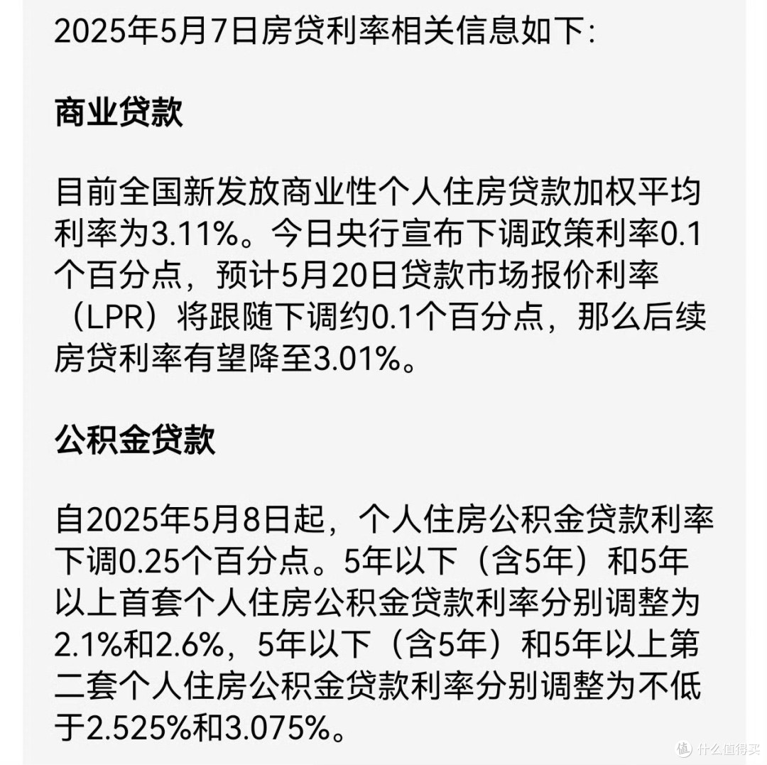 公积金利率下调0.25%，百万贷款30年可省4.6万利息_婚庆用品_什么值得买