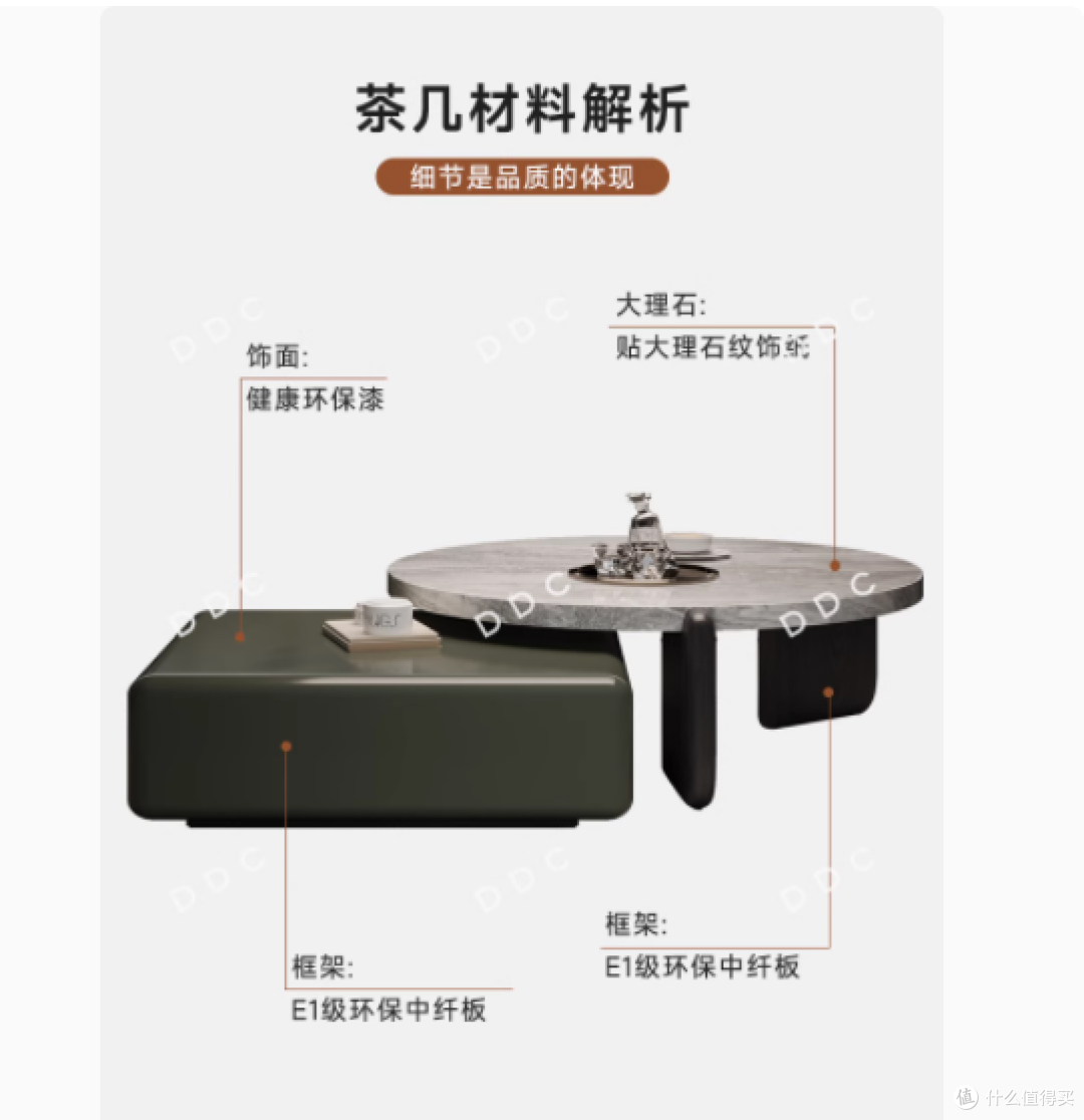 探索极致美学,邂逅DDC意式极简大理石几何形茶几