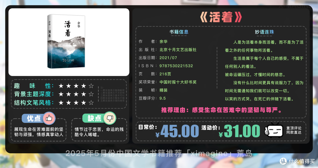 【25年5月文学书籍推荐】告别书荒 18 本文学经典,你看过几本?