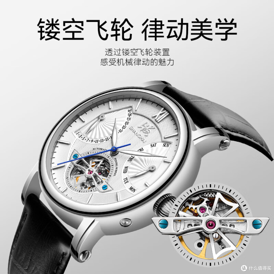 🌟【国货之光!上海牌镂空飞轮机械表,男人的腕间艺术品】🌟