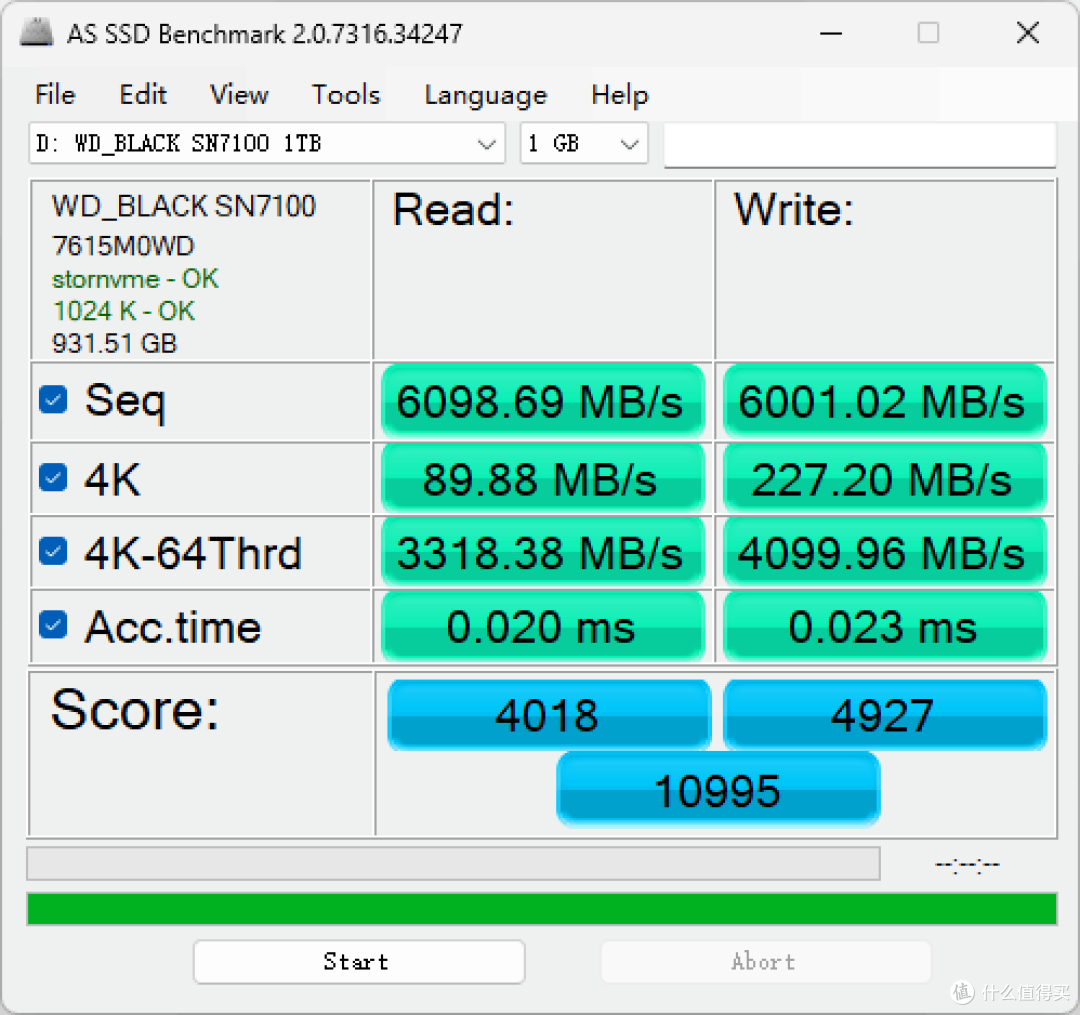 闪迪 WD_BLACK SN7100 NVMe SSD 1TB 开箱分享