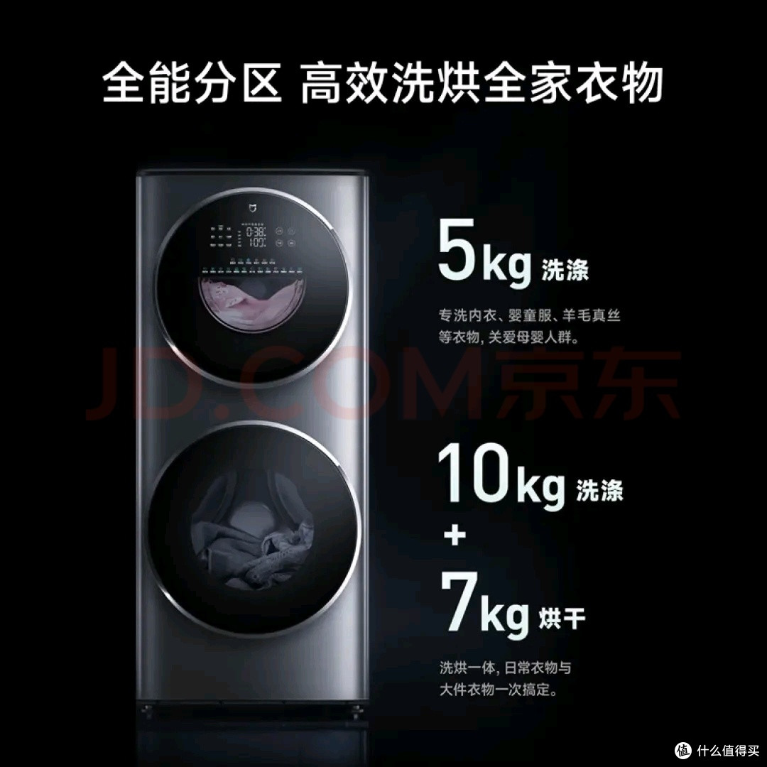 大容量分区洗涤,智能操作便捷