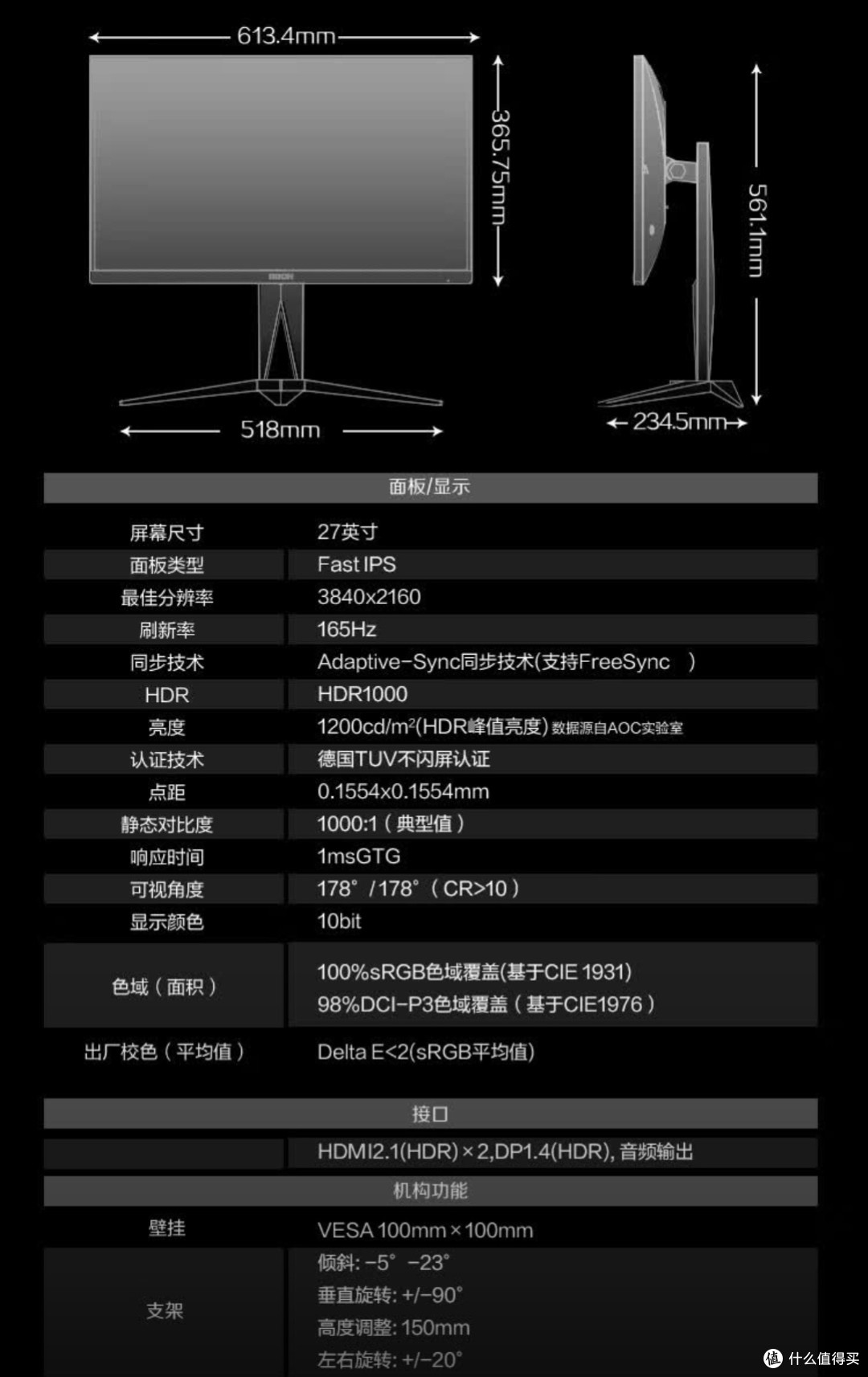 AOC AG275UXM:高端电竞显示器的极致体验