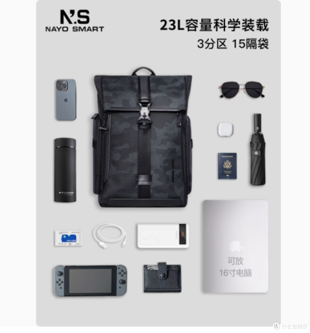 NAYOSMART旗舰店男士双肩包——都市精英的多功能伴侣
