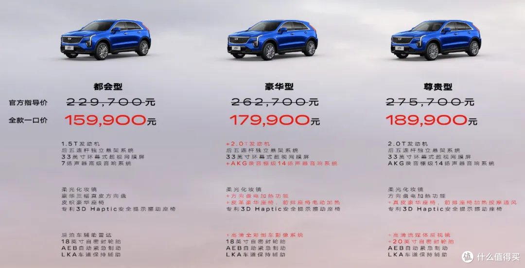 一口价15.99万起!凯迪拉克XT4杀疯了,33英寸巨屏+7万补贴