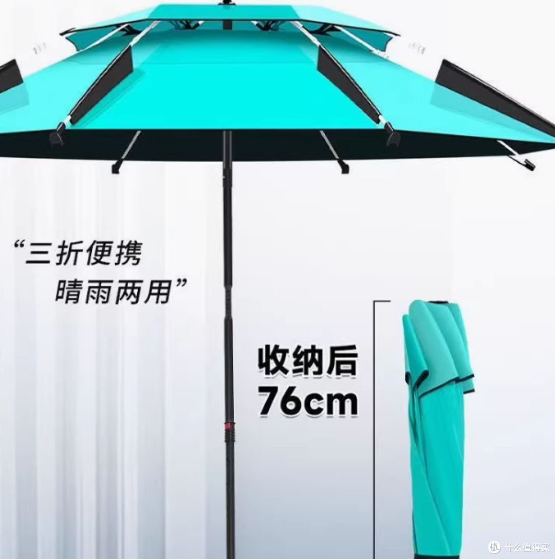 必须给你们安利万维 2025 新款便携短款三折钓鱼伞👏。