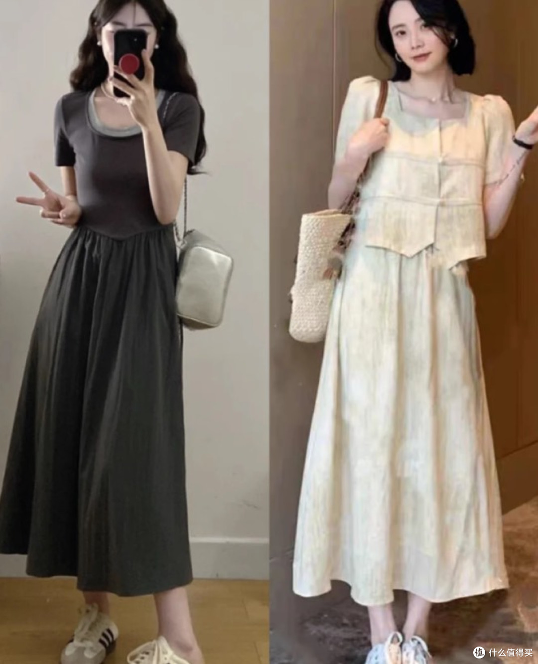 夏季女生半身群装遮胯显瘦穿搭