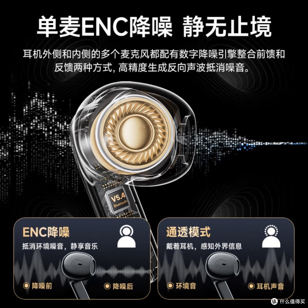  4.5克无感佩戴+圆润充电盒：thinkplus这耳机把舒适度焊死了