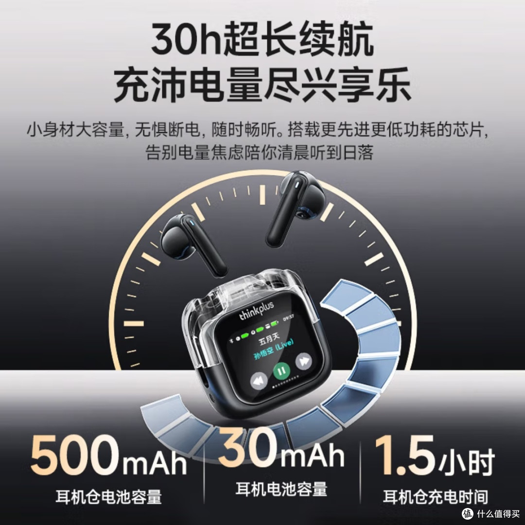 4.5克无感佩戴+圆润充电盒：thinkplus这耳机把舒适度焊死了