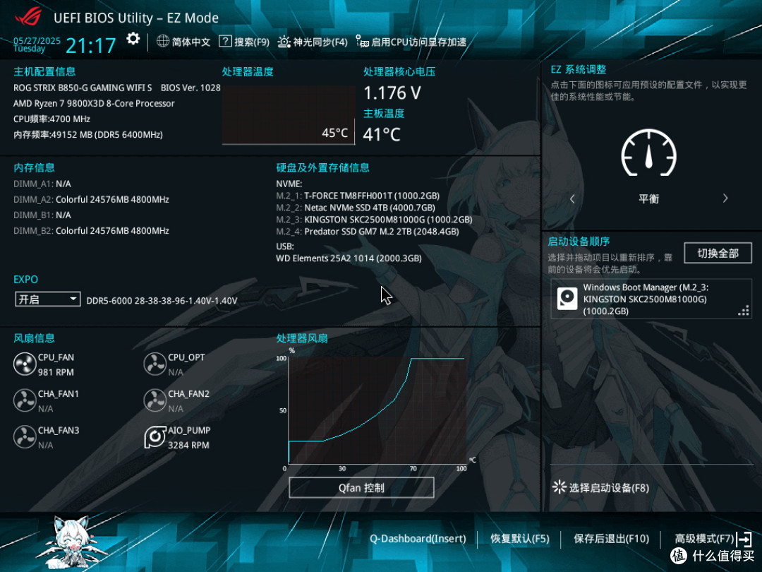 618纯白高端装机：9800X3D+华硕ROG B850小吹雪+D5 6400 48G+5080