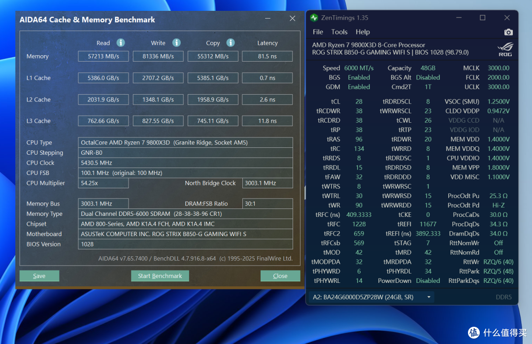 618纯白高端装机：9800X3D+华硕ROG B850小吹雪+D5 6400 48G+5080