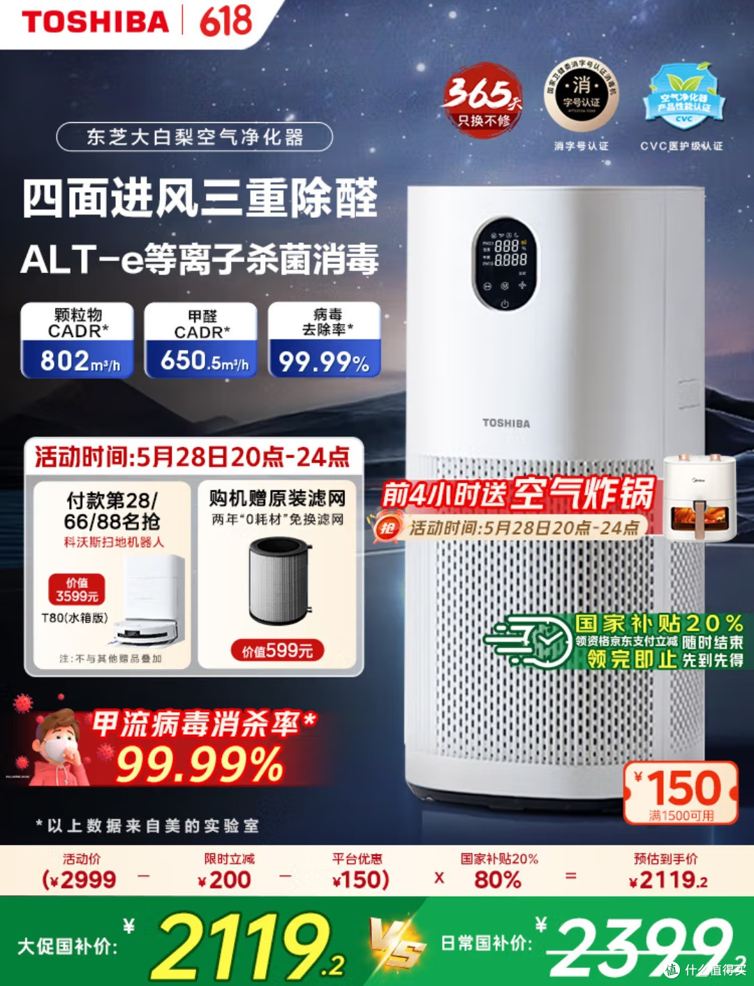 618入手东芝净化器，家里那股“味儿”真的没了？这钱花得值！
