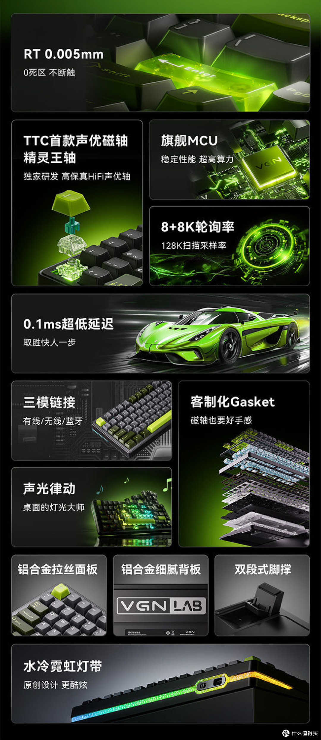 VGN霓虹磁轴键盘：HiFi声浪与职业性能交织的电竞利器