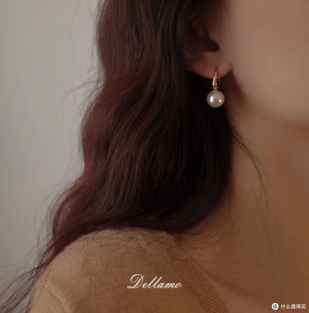 邂逅dellamo旗舰店的5A级天然珍珠耳环——小众设计中的高级之美