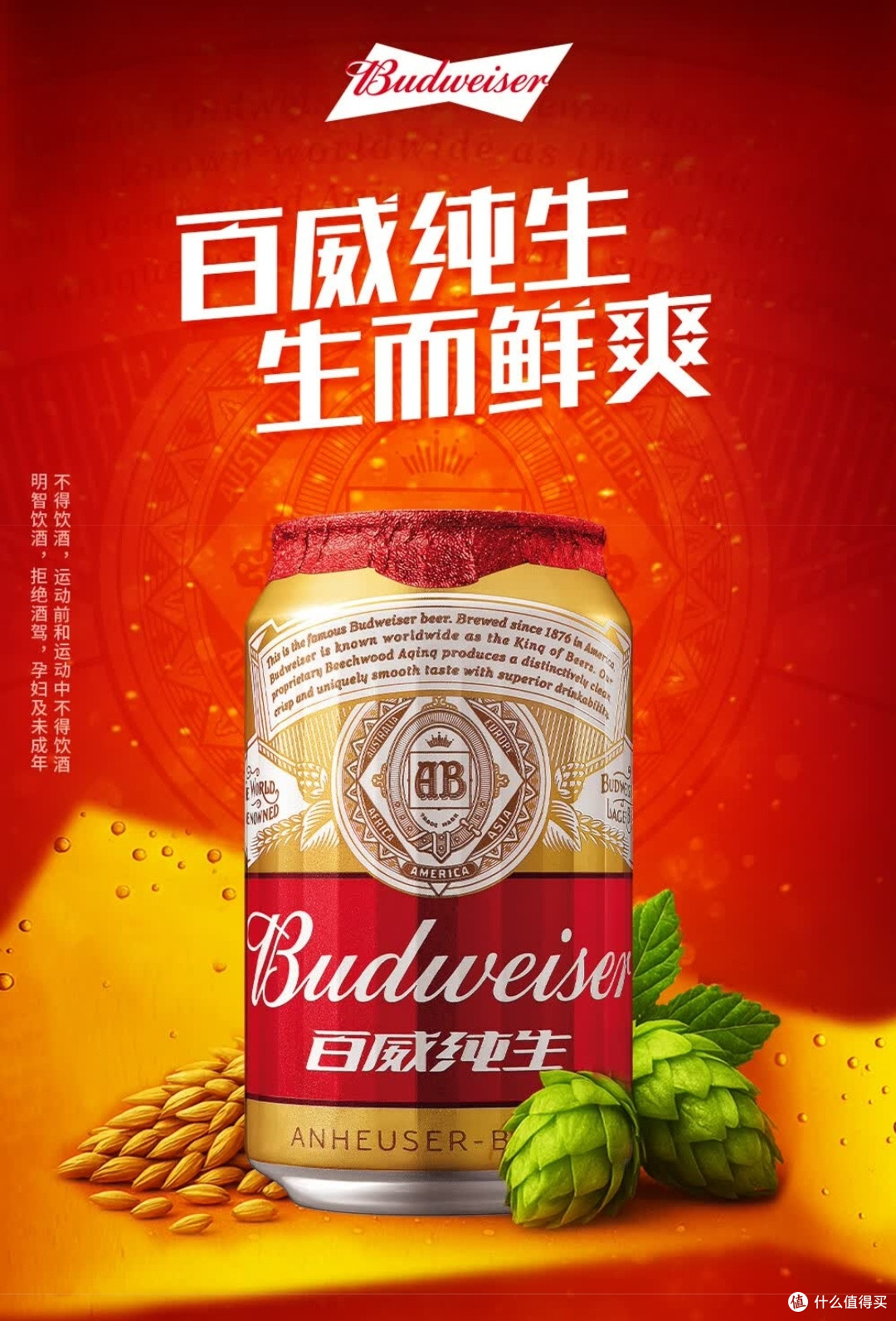 端午节送礼，百威啤酒经典纯生330ml*24听整箱装是个不错的选择。