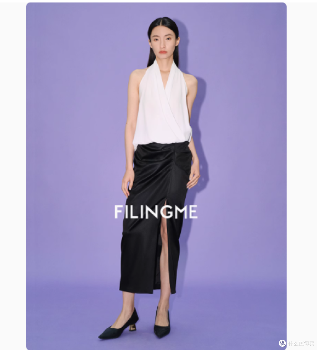 FILINGME菲埃琳旗舰店:夏季醋酸挂脖露背上衣,演绎时尚经典