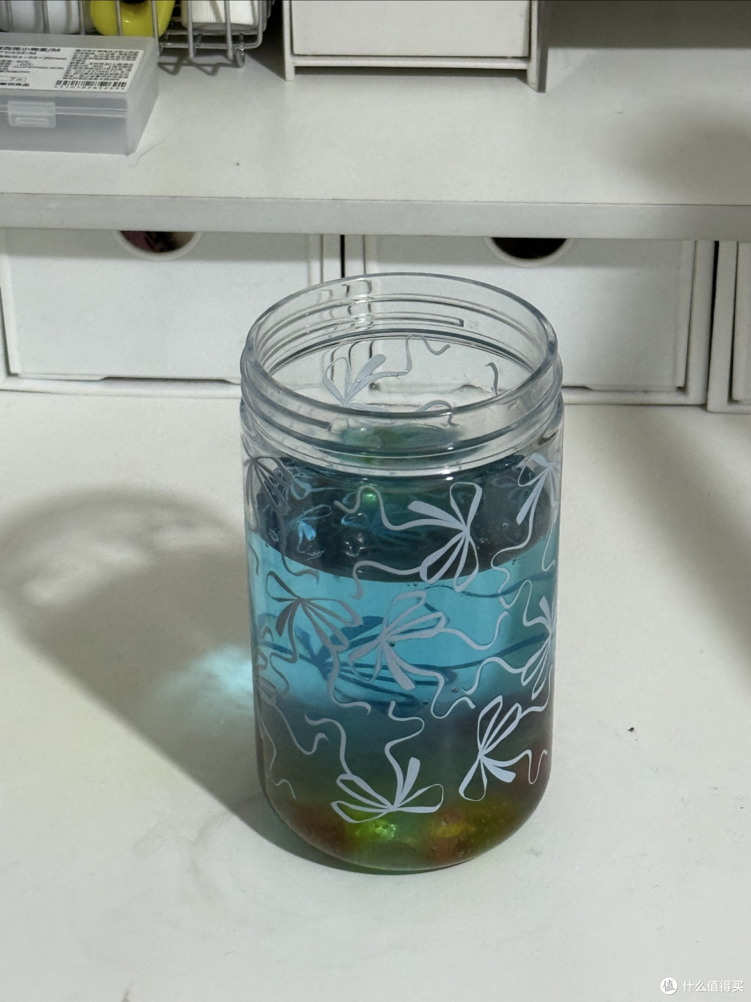 AKS新款蓝色蝴蝶结水杯